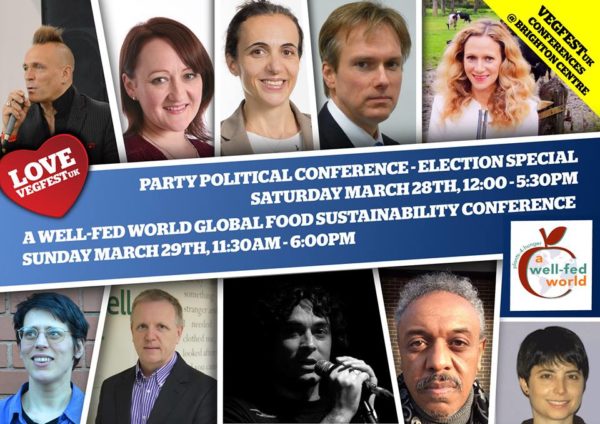 Animal Welfare Party to take part in VegFest Brighton’s Political Conference March 28th